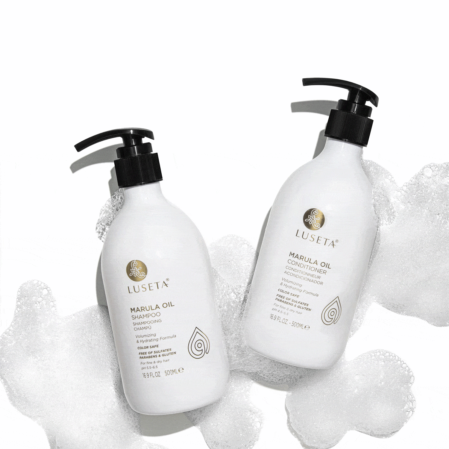 Marula Oil Bundle - 1 x 16.9oz Shampoo & Conditioner Set - by Luseta Beauty |ProCare Outlet|