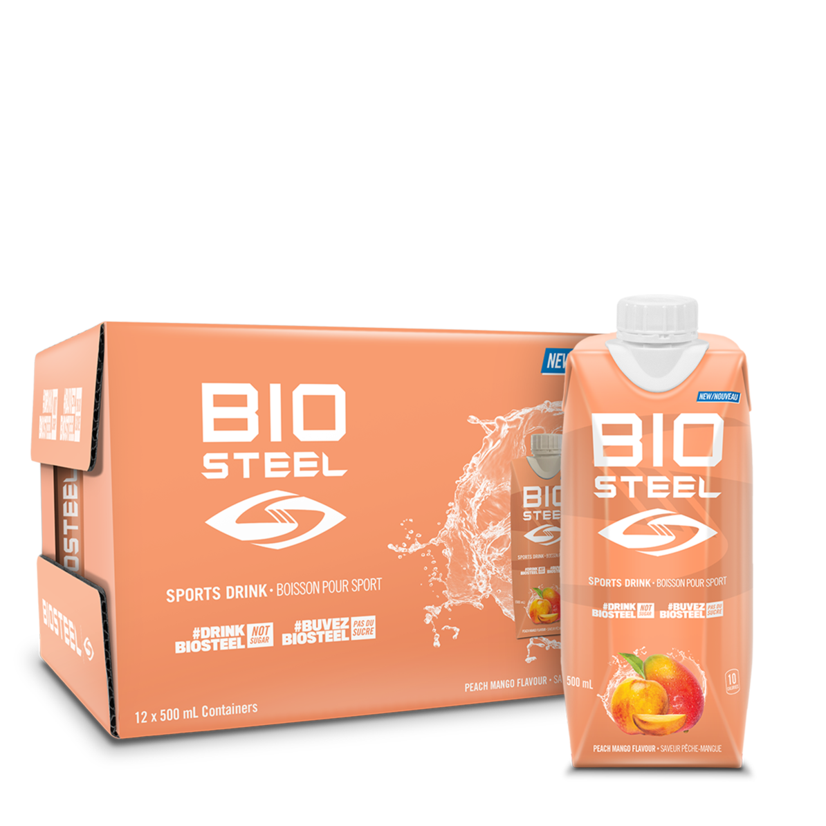 Sports Drink / Peach Mango - 12 Pack - by BioSteel Sports Nutrition |ProCare Outlet|