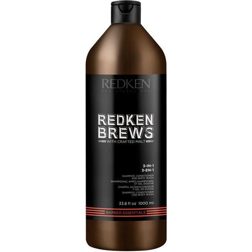 Redken - Brews - 3-in-1 shampoo, conditionner and body wash |33.8oz| - by Redken |ProCare Outlet|