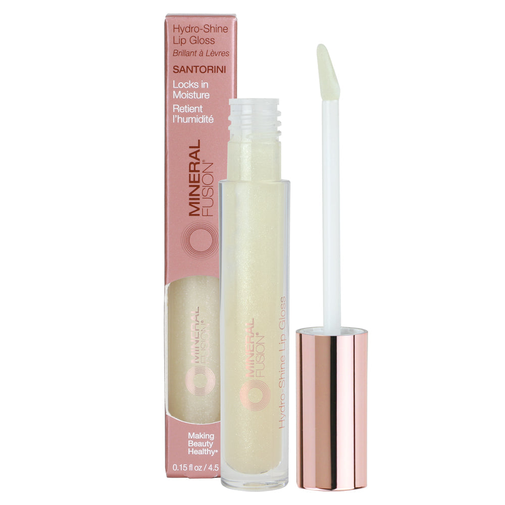 Mineral Fusion - Hydro-shine Lip Gloss - Santorini- Clear with Shimmer - ProCare Outlet by Mineral Fusion