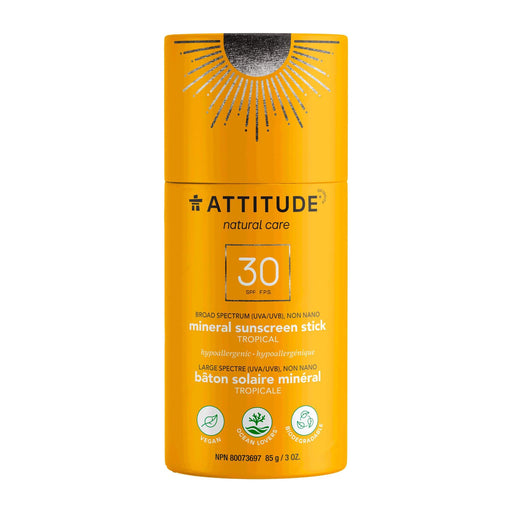 Plastic Free Mineral Sunscreen Stick : SPF 30 - Tropical - by ATTITUDE |ProCare Outlet|