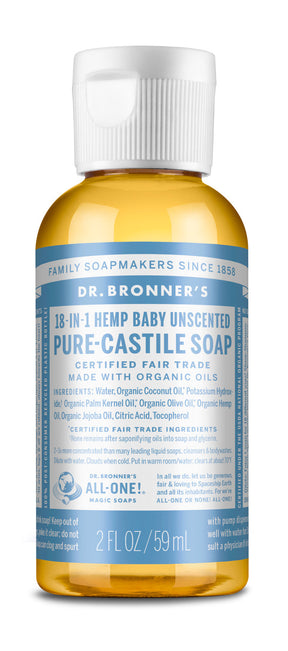 Baby Unscented - Pure-Castile Liquid Soap - ProCare Outlet by Dr Bronner's