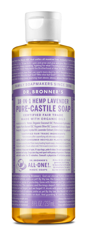 Lavender - Pure-Castile Liquid Soap - 8 oz - ProCare Outlet by Dr Bronner's