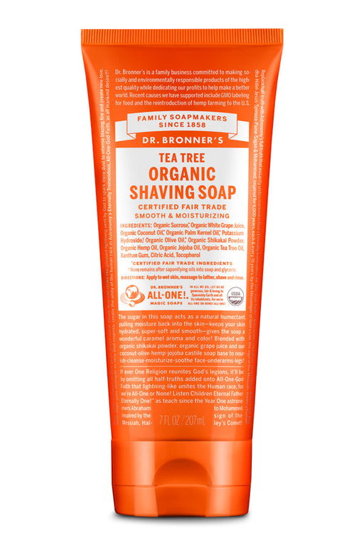 Tea Tree - Organic Shaving Soaps - 7 oz - by Dr Bronner's |ProCare Outlet|