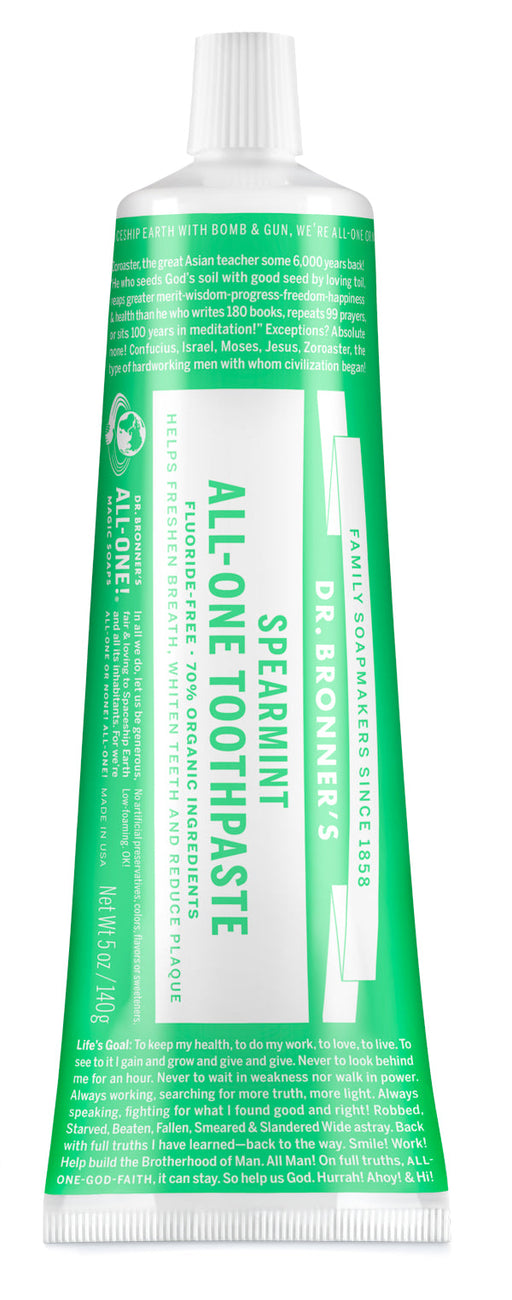 Spearmint - All-One Toothpaste |5oz| - Default Title - ProCare Outlet by Dr Bronner's