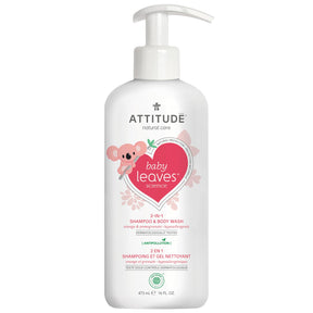 Attitude - 2-in-1 Shampoo & Body Wash : BABY LEAVES™ - Orange and Pomegranate - by Attitude |ProCare Outlet|