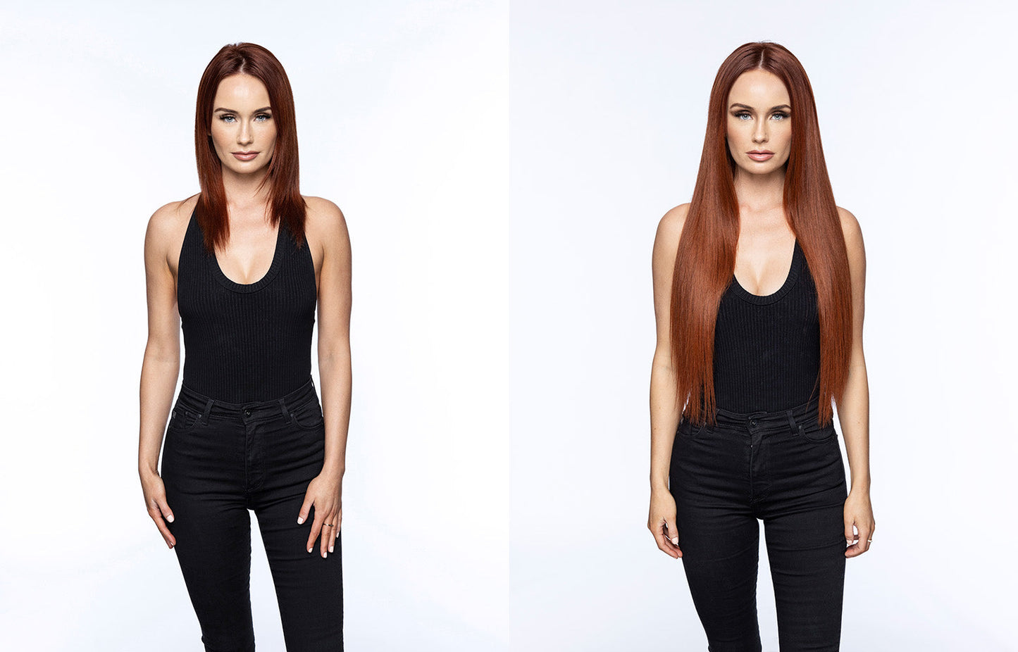 BELLAMI Silk Seam 16" 140g Extensiones de cabello natural carmesí especiado