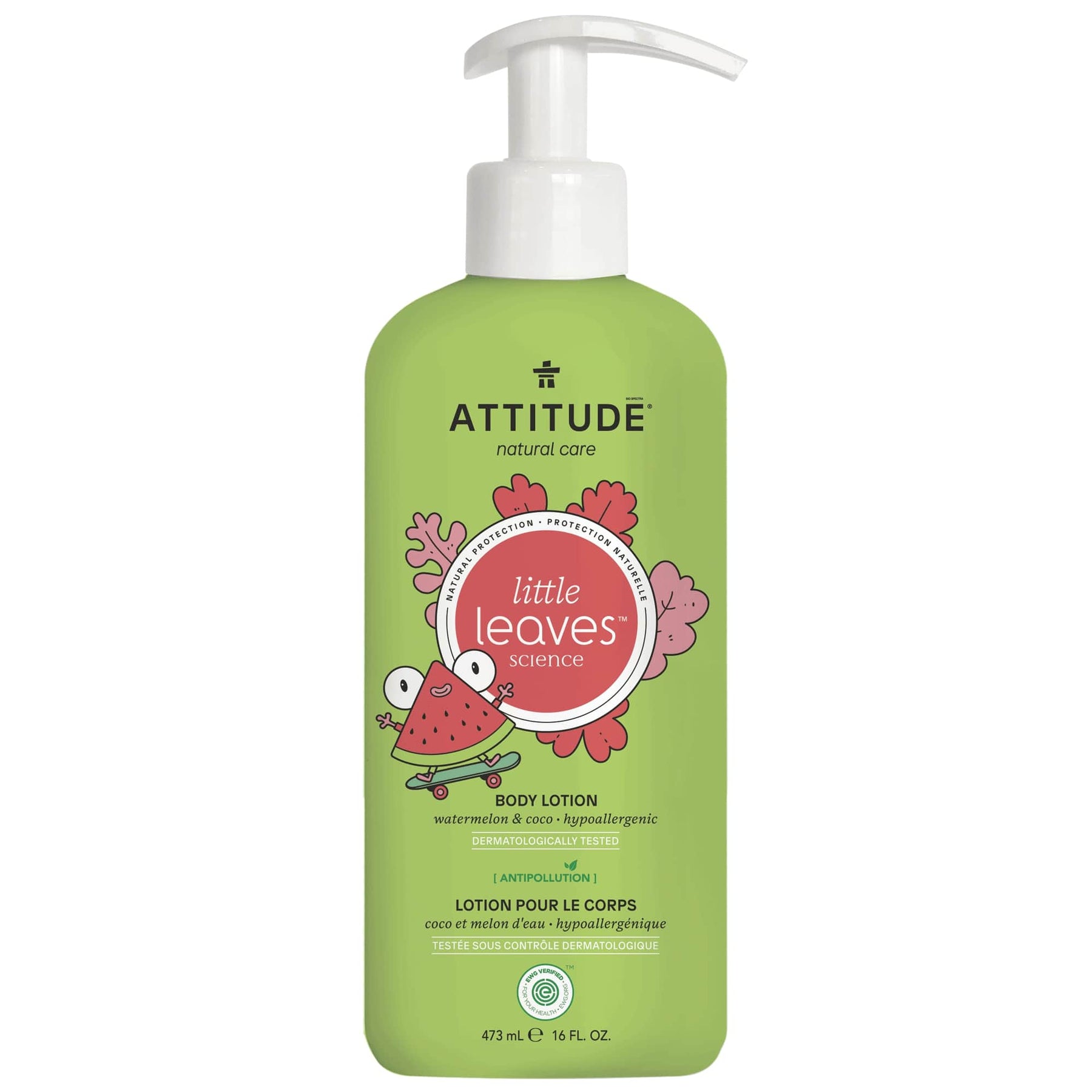 Kids Body Lotion : LITTLE LEAVES™ - Watermelon and Coco - by Attitude |ProCare Outlet|