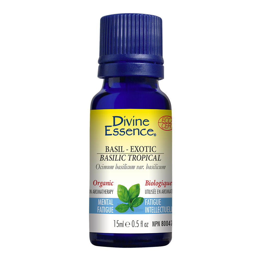 Basil Exotic Organic Essential Oil 15ml, DIVINE ESSENCE - ProCare Outlet by Divine Essence