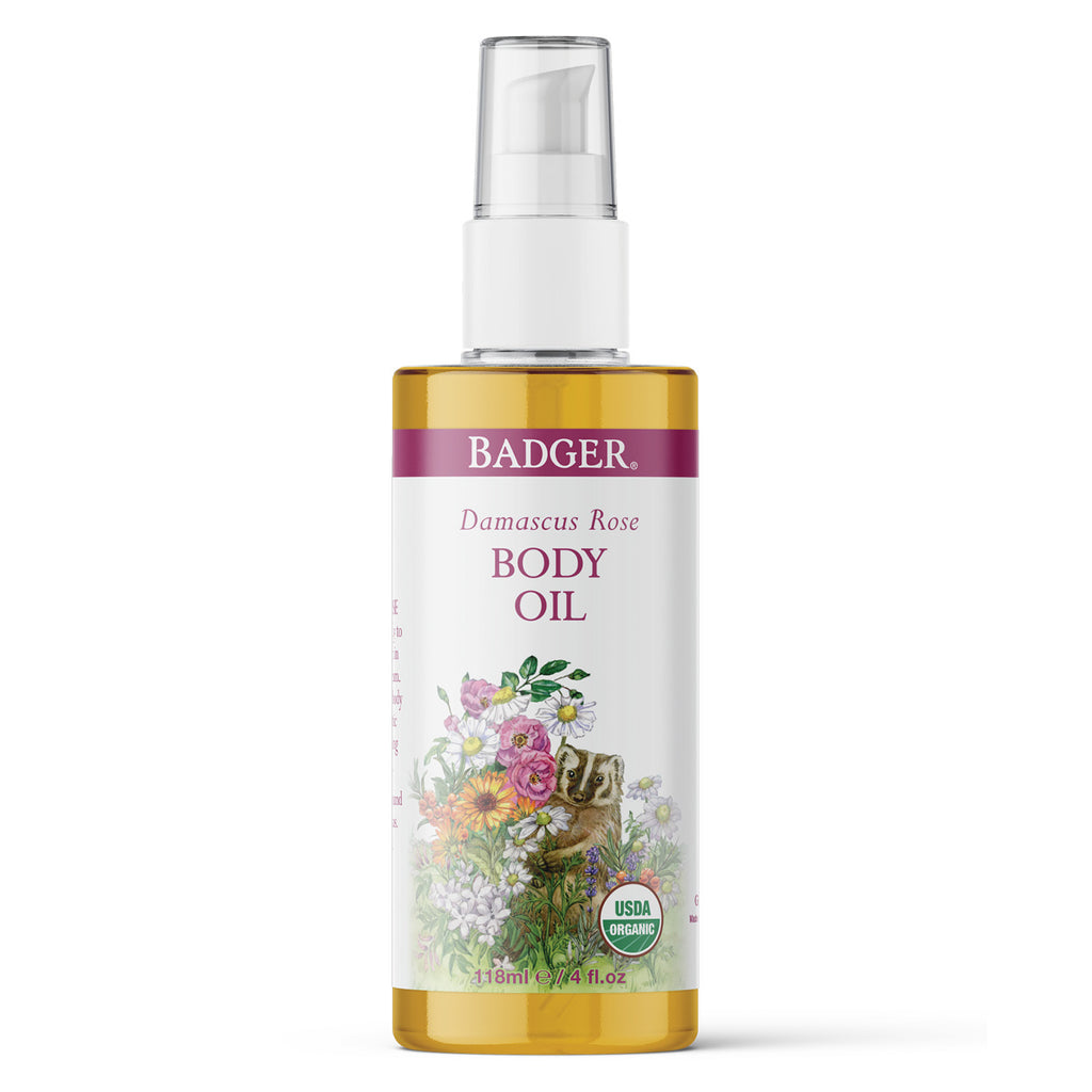 Badger - Rose Body Oil |4 oz | - ProCare Outlet by Badger