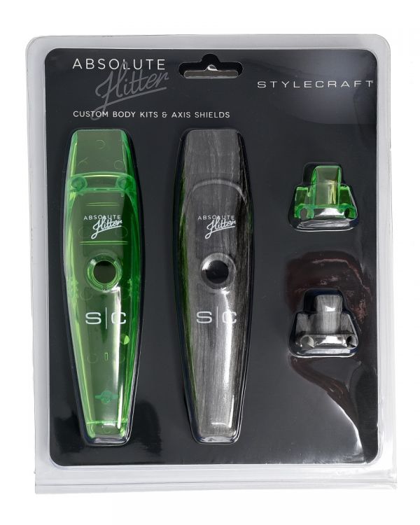 StyleCraft - Replacement Body Lids Compatible with Absolute Hitter Trimmer - Transparent Green & Grey Wood - ProCare Outlet by StyleCraft