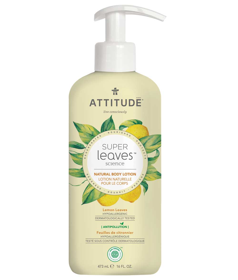 Body Lotion : SUPER LEAVES™ - Lemon Leaves - by Attitude |ProCare Outlet|