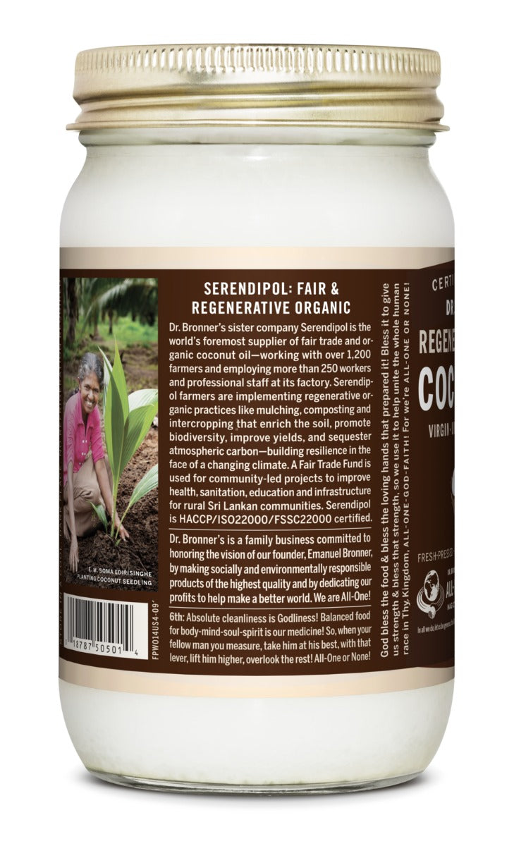 Whole Kernel - Regenerative Organic Coconut Oil - by Dr Bronner's |ProCare Outlet|