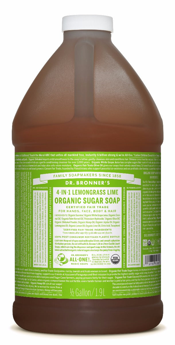 Lemongrass - Organic Sugar Soaps - by Dr Bronner's |ProCare Outlet|