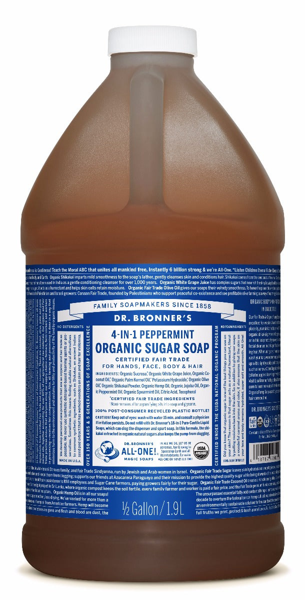 Peppermint - Organic Sugar Soaps - by Dr Bronner's |ProCare Outlet|